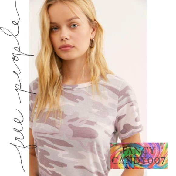 Free People Tops - 🍇 Moshi Cliff Camo Tee - Lauren Moshi  Tee 🍇